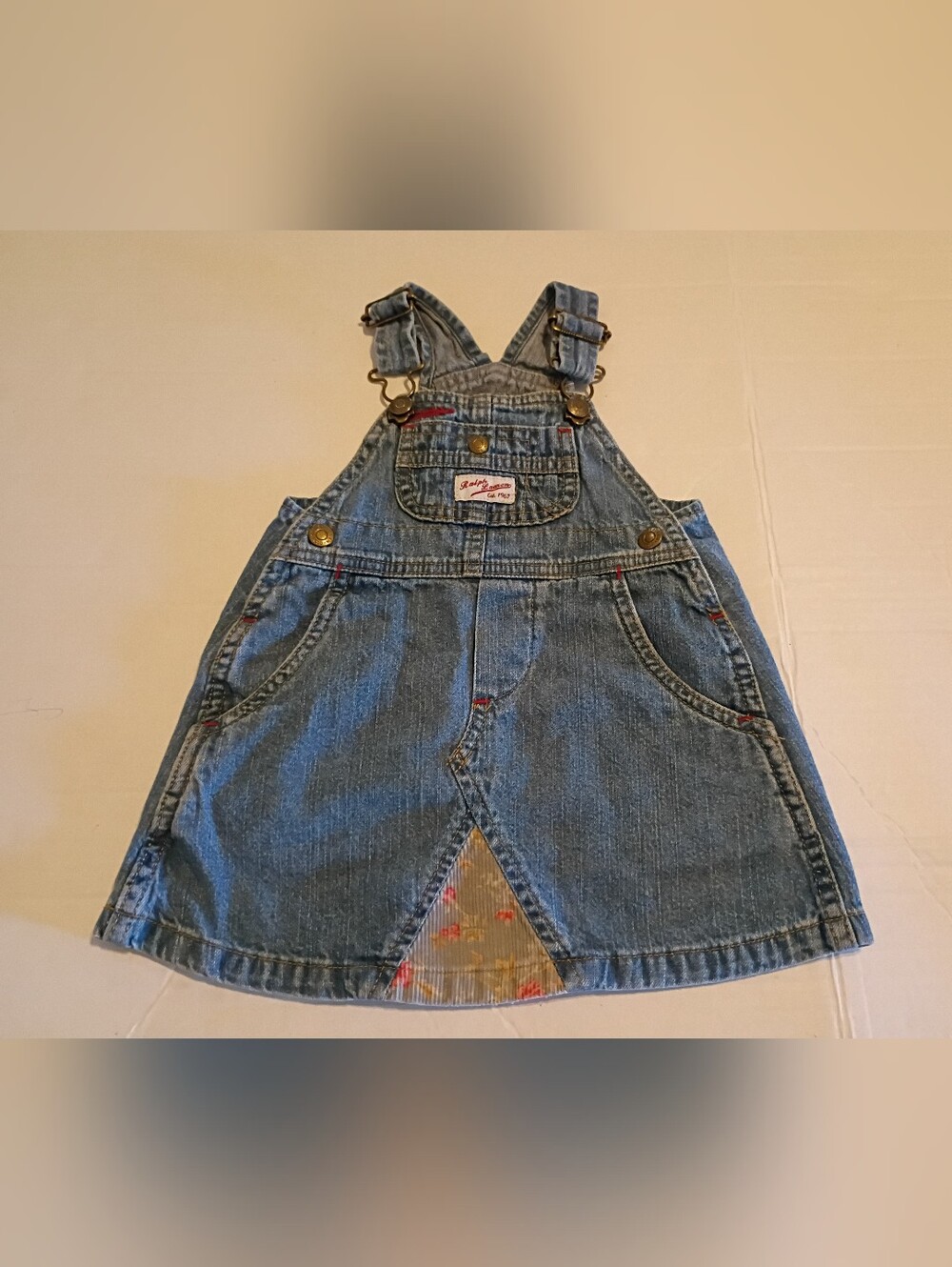 Ralph Lauren Kids Denim Overall Dress - Blue Sz M